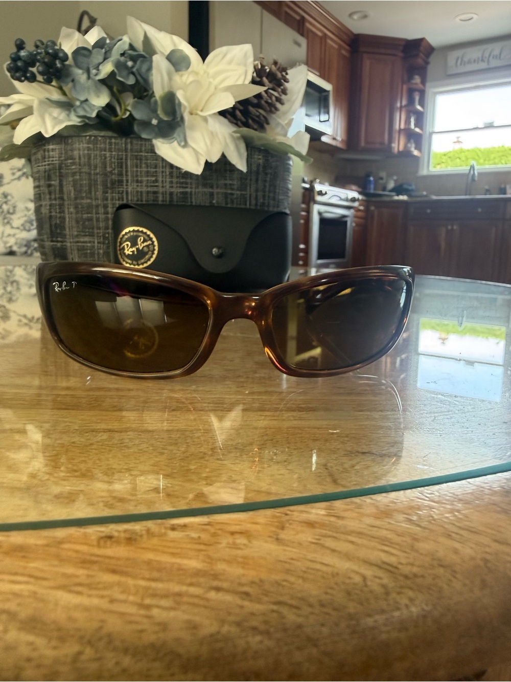 Ray-Ban Brown Tortoiseshell Frame Sunglasses with Brown Lenses